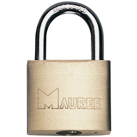 LUCCHETTO ad ARCO in ottone PESANTE MAURER KA 30 mm conf. 12 pezzi chiave unica