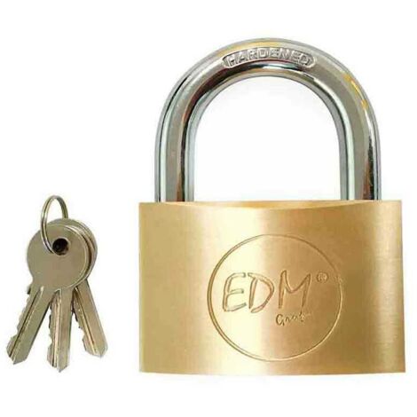 Lucchetto ad arco normale in ottone 60x36mm EDM Blister