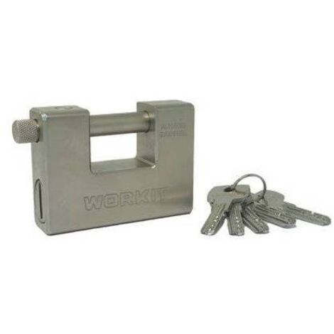 LUCCHETTO ANTISCASSO WORKIT - ACCIAIO SOLIDO TEMPRATO CHIAVI 5 MM 84  - 1 pezzo