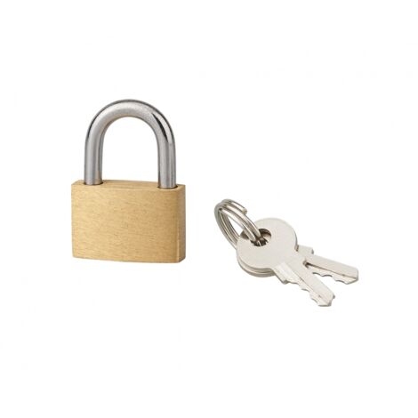 Lucchetto BASIC con chiave, base 25 mm, arco in acciaio, 2 chiavi - SERRUPRIX