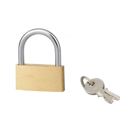 Lucchetto BASIC con chiave, base 40 mm, arco in acciaio, 2 chiavi - SERRUPRIX
