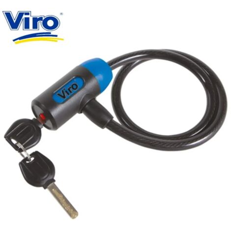 LUCCHETTO BICI "GIGLIO" CAVO DIAMETRO 10 MM E CHIAVE DI SICUREZZA