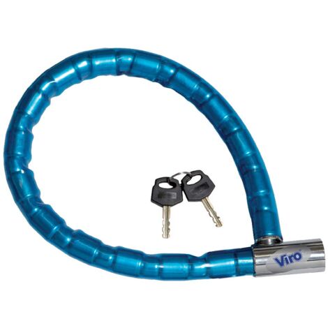 LUCCHETTO BICI/MOTO "SERPIS" CM.70 CAVO CORAZZATO FLESSIBILE D.25 MM E CHIAVE DI SICUREZZA