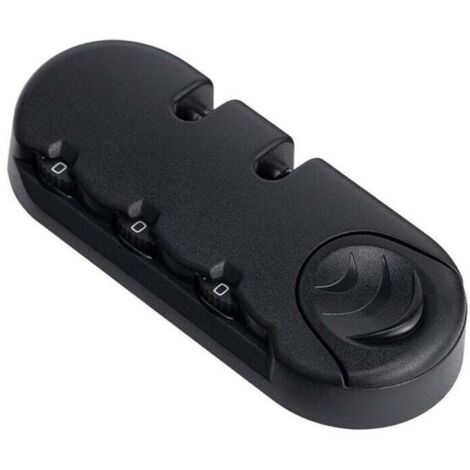 Lucchetto con combinazione a 3 cifre nero da 1 pezzo per valigia da viaggio, lucchetto a codice fisso, antifurto, accessori per borse
