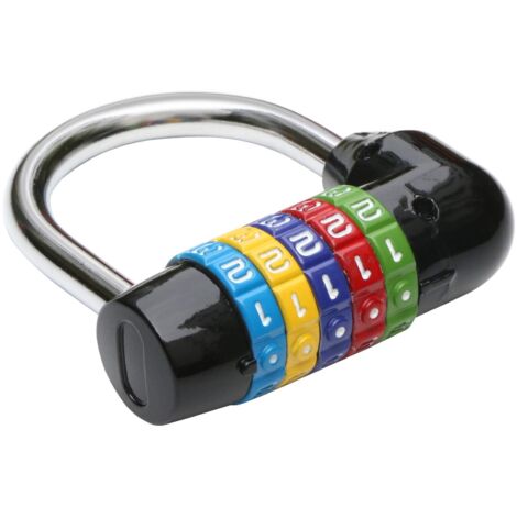 Lucchetto con combinazione a 5 cifre nero per valigie, trucco a strappo - nessuna chiave richiesta - perfetto per stanze di fuga - lucchetti numerici