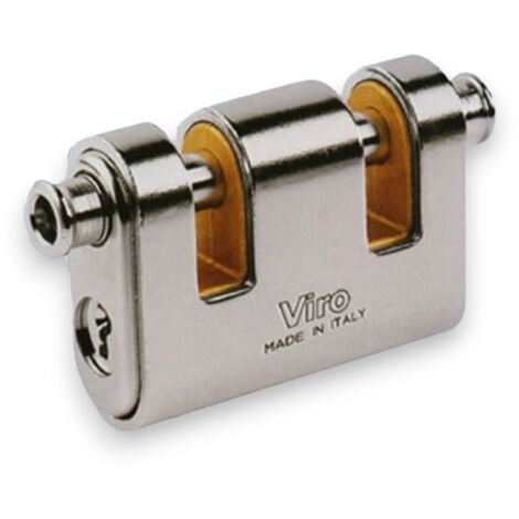 Lucchetto corazzato a 2 aste in ottone forgiato monoblocco VIRO PANZER 2