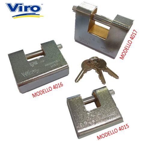 LUCCHETTO CORAZZATO FAI BY VIRO  MISURE CORPO 81 MM X 68.5 MM  -  ALLOGGIAMENTO OCCHIOLO 30 MM X 14 MM