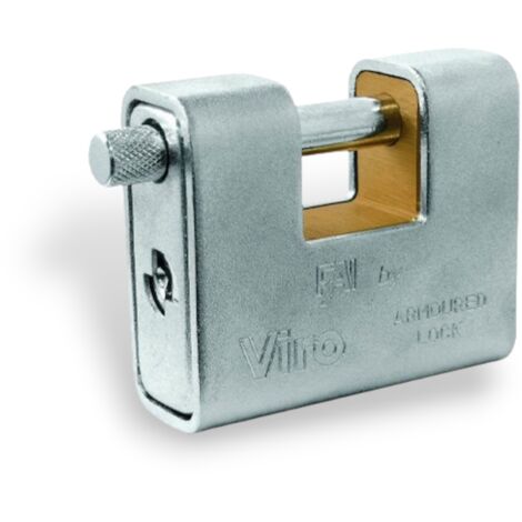 Lucchetto corazzato in ottone massiccio con rivestimento in acciaio VIRO FAI - 62 mm