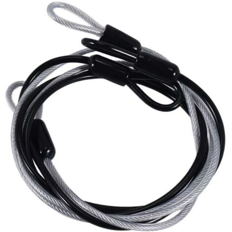 Lucchetto di sicurezza da viaggio, cavo di sicurezza da 100 cm/3,3 piedi di lunghezza, lucchetto per bagagli rivestito in acciaio intrecciato, metallo