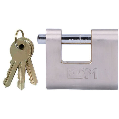 Lucchetto di sicurezza in ottone rinforzato 50,5x48,5x20mm in blister