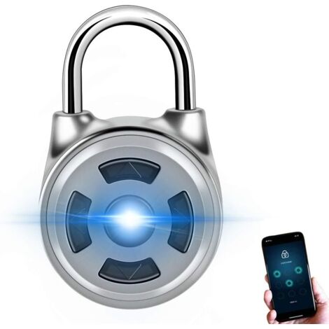 Lucchetto di sicurezza intelligente Bluetooth con password, blocco telefono, sblocco intelligente, app iOS e Android, controllo porta, supporto, armadio, valigia, zaino, bicicletta (m1l (password + AP