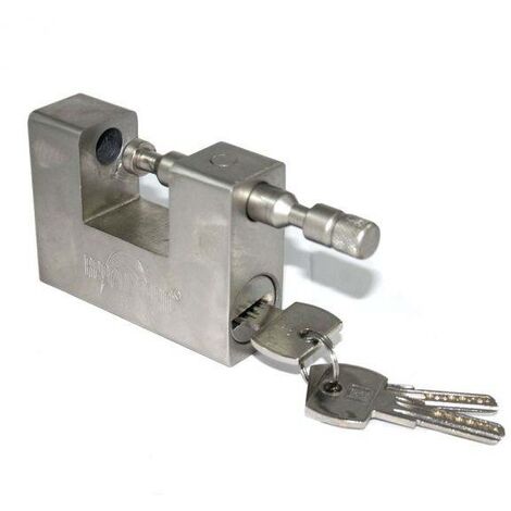 LUCCHETTI x 2 a rami rombici CROMATO 40 mm Heavy Duty Lucchetto-Duraturo Iron Body 