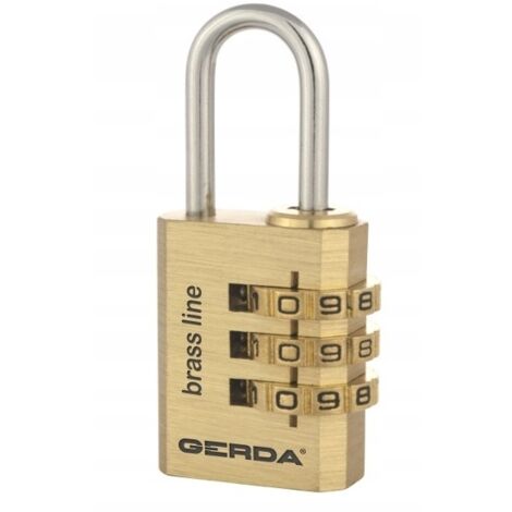 Lucchetto Gerda brass line s20 codice regolabile 20mm