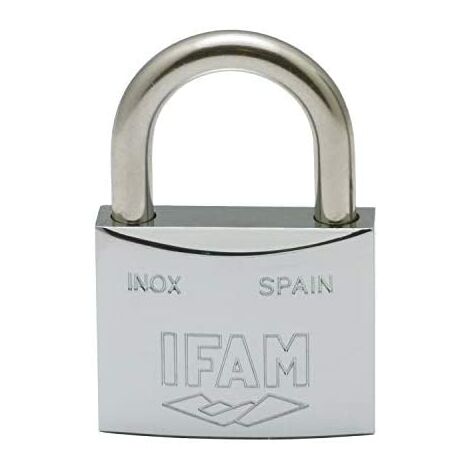 Lucchetto in acciaio inox 40. 40 mm. con 2 chiavi. arco normale. ifam