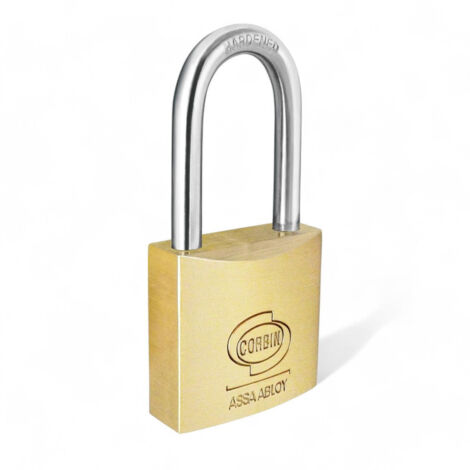 Lucchetto in ottone con arco in acciaio e doppio scrocco - 20 mm