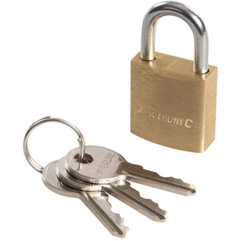 Lucchetto in ottone gambo in acciaio indurito cromato varie misure silverline-20 mm