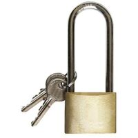 KOMBO Lucchetto in Ottone da 20mm Gancio in Acciaio Inox 3 Chiavi Allegate