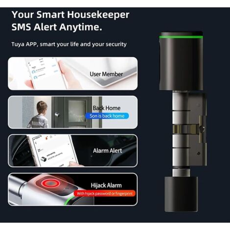 Lucchetto intelligente con impronta digitale con chiave, lucchetto intelligente, tessera magnetica, APP Bluetooth per serratura porta, impermeabile