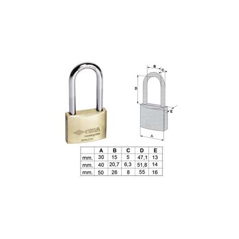 LUCCHETTO LOCKING LINE ARCO LUNGO 20011- - mm.30 (art.20011300) - 12 pezzi CISA