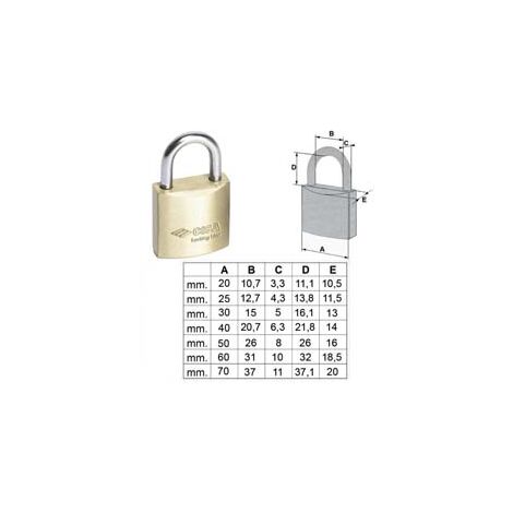 LUCCHETTO LOCKING LINE ARCO NORMALE 20010- - mm.40 (art.20010400) - 12 pezzi CISA