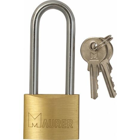 LUCCHETTO MAURER 30 mm ARCO EXTRA LUNGO  in acciaio temperato