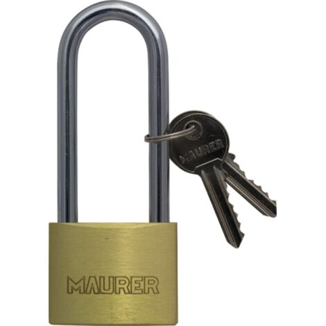 LUCCHETTO MAURER 40 mm ARCO EXTRA LUNGO in acciaio temperato