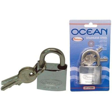 LUCCHETTO OCEAN 2700MB POTENT - OTTONE ARCO ACCIAIO INOX CHIAVI 2 MM 50 - 1 pezzo