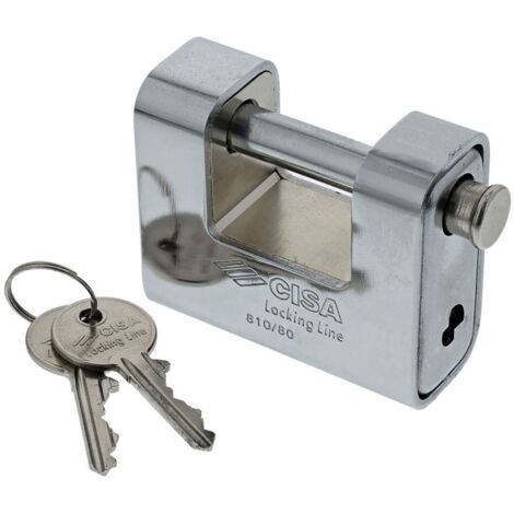 Lucchetto Ottone Incamiciato Mm 80 per Serrande 21810 Cisa LL