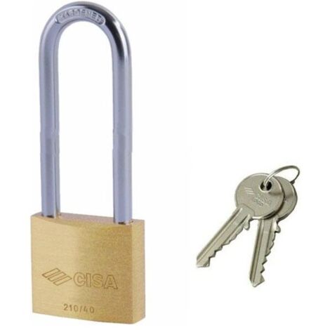 Lucchetto Ottone Mm 50 Arco Extra Lungo 22011 Cisa