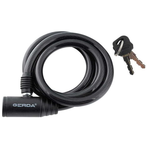 LUCCHETTO PER BICICLETTA, NERO, CORPO TONDO FLEX 1000/8K - MP BL 33709