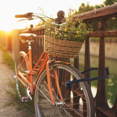 Lucchetto per bicicletta pieghevole con staffa