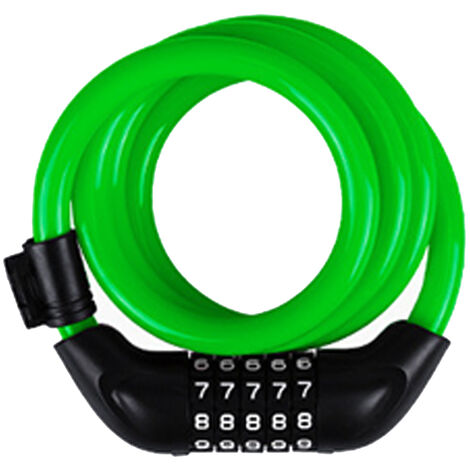 Lucchetto per bicicletta Veicolo elettrico Blocco password a cinque cifre Barra per mountain bike Anello antifurto Blocco Equipaggiamento per guida - Catena per bici Cavo di sicurezza in acciaio fless