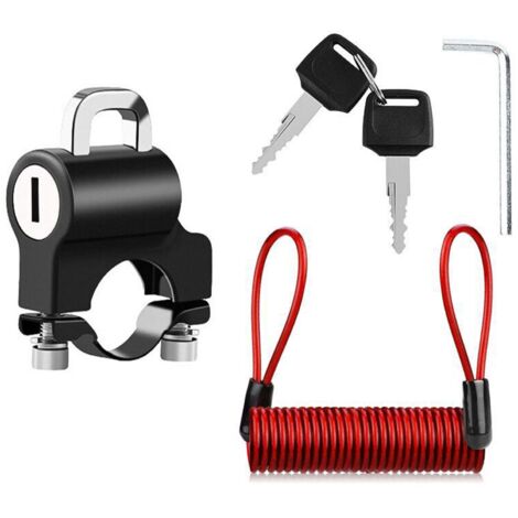 Lucchetto per casco da manubrio con 2 chiavi per moto e scooter elettrici