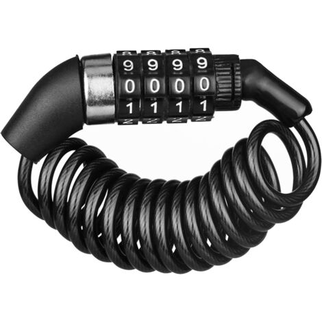 Lucchetto A 4 Cifre Per Bici E Casco Moto - Cavo In Acciaio Retrattile, Antifurto Portatile Per Casco, Biciclette E Attrezzatura Sportiva