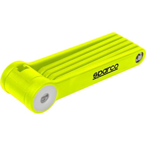 Lucchetto pieghevole per bicicletta giallo con combinazione Sparco