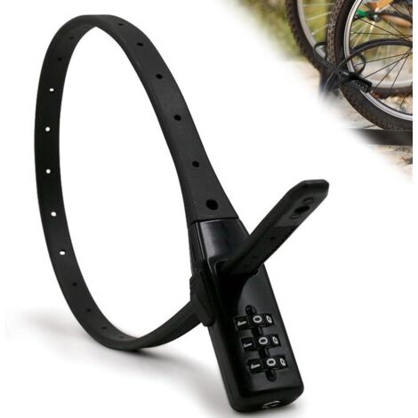 Lucchetto portatile per casco da bicicletta, lucchetto portatile per bicicletta con password a 3 cifre, lucchetto multifunzione regolabile per casco per biciclette elettriche, skateboard e passeggini.
