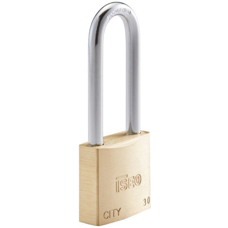 lucchetto rettangolare City by Iseo ad arco lungo lucchetti 30 mm