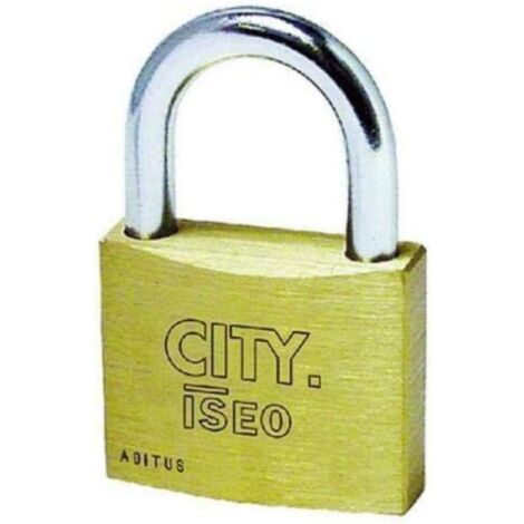 Lucchetto rettangolare in ottone con arco in acciaio cromato, resistente e adatto a diversi utilizzi -30 mm cifratura unica