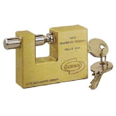 Lucchetto rettangolare in ottone da 70mm Corbin