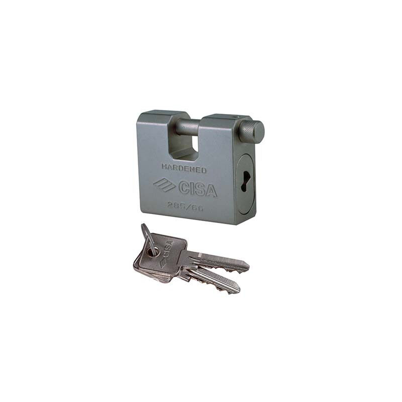 Image of Cisa - lucchetto antiscasso 28550 • acciaio carbonitrurato chiavi 2 mm 75