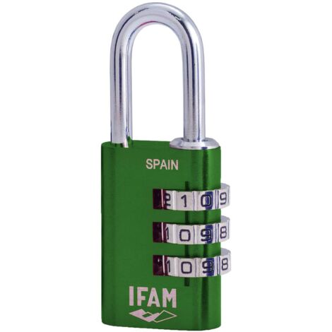 Lucchetto Verde IFAM COL COMBI30 30mm Arco 5mm con Combinazione