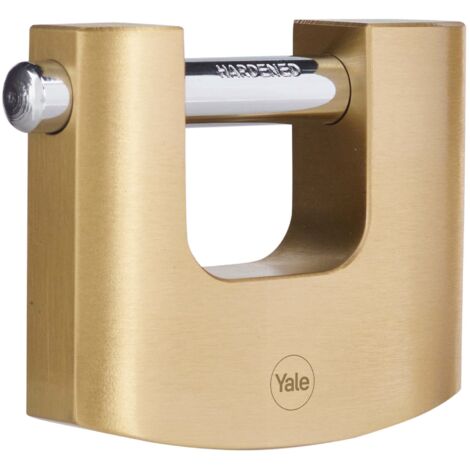Lucchetto Yale Azbe in ottone con arco in acciaio cementato 90 mm Y114/90/127/1