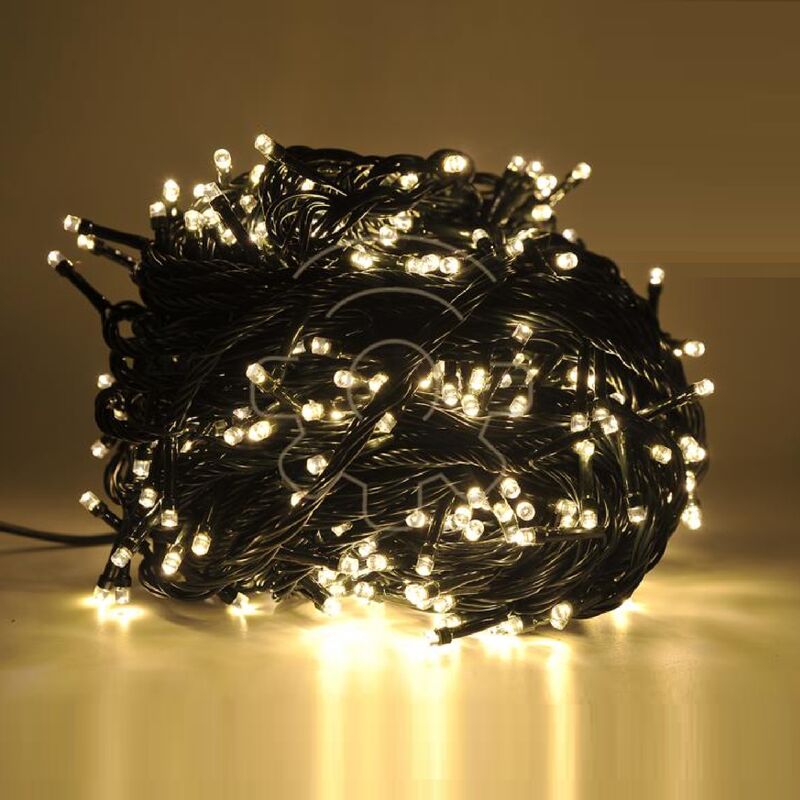 Image of Luccika Crylight catena 65 metri serie 800 luci a led Bianco Caldo per albero di Natale con 8 giochi di luci per esterno e interno Bianco Caldo 37