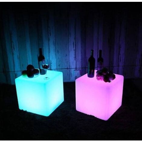 Cubo luminoso a led per vetrine e negozi in plexiglass opale