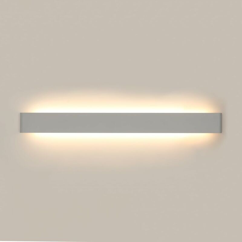 Image of Luce a parete a led interno, moderna lampada da parete in alluminio, illuminazione a parete verso il basso per soggiorno, corridoio, scala, camera da