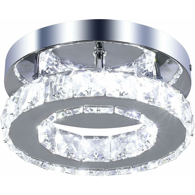 Image of Luce a soffitto a led Crystal moderno, lampadario di cristallo da 12 w, illuminazione a soffitto moderna per camera da letto, soggiorno, cucina,