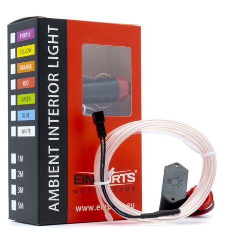 Luce ambientale a LED per auto 12V bianca 2 metri