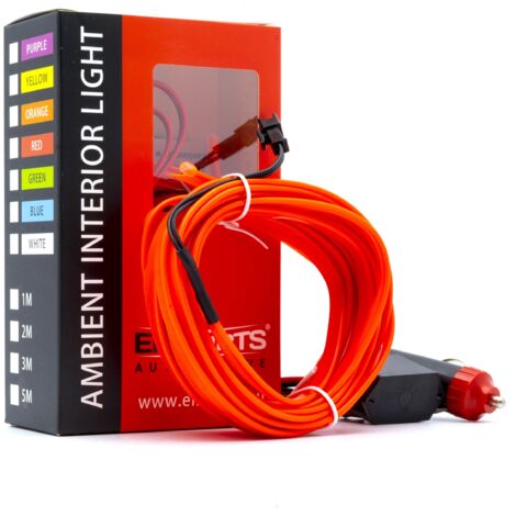 Luce ambientale a LED per auto 12V rossa 5 metri