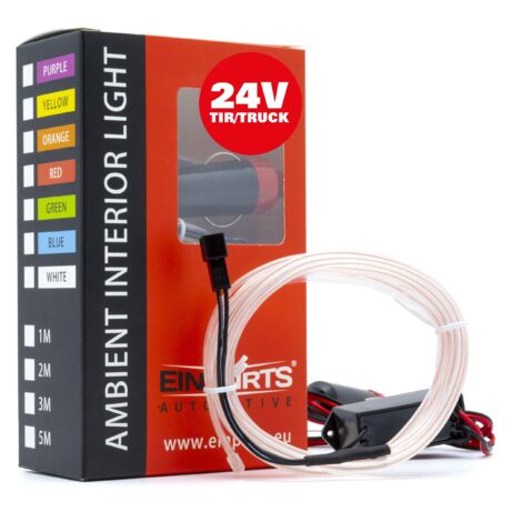 Luce ambientale a LED per auto 24V bianca 2 metri