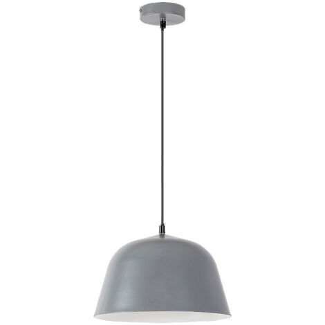 Luce appesa Malia Metal Grey E27 1x Max 40W H: 130 cm Ø29,5 cm Dimmabile